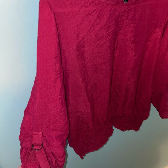 💙 Sami & Jo- Deep Pink Mid Length Sleeve Top Size Medium - Picture 2 of 2